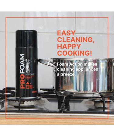 ProFoam For Kitchen Hob and Oven (PACK OF TWO) Multipuprose Professional Foam Cleaner For Grill Induction Stove Safe for Glass and Ceramic 400ml Made in the UK - Buy Online on GoSupps.com