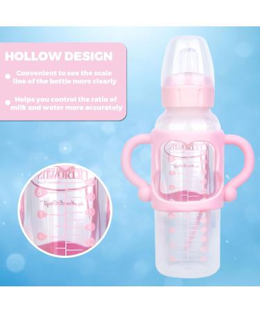 4 Pack Silicone Bottle Handles for Dr. Brown Baby Bottles - Easy Grip Holder for Hands-Free Feeding - Pink, Orange, Blue, Green - Buy Online on GoSupps.com