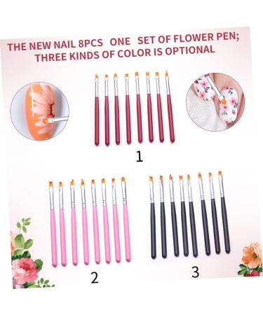 Healeved 2 Sets Nail Painting Tool Builder Gel for Nails Salon 3d Nails Tool Nail Art Brush Kit De Manicura Nail Gel Nail Painting Brush Gel Builder for Nails Accessories Pink Manicure - Buy Online on GoSupps.com