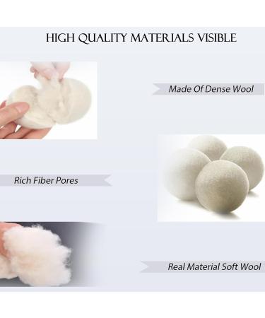 Set of 6 Wool Dryer Balls | Reusable Laundry Balls to Reduce Drying Time & Static Cling | Eco-Friendly Dryer Lint Balls with Fragrance Options - Buy Online on GoSupps.com