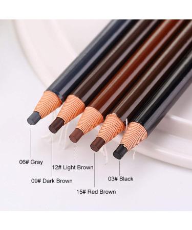 5pcs/set 5 Colors Eyebrow Pencil | Waterproof Natural Makeup Enhancers | Coloured Beauty Eye Brow Pen Tools - Buy Online on GoSupps.com