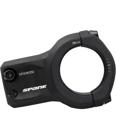 Spank Spoon 350 Stem Black 45mm - Chamfered Bar Clamp, Ultra-Short Stack Height - ASTM 5 Rated for All Mountain, Enduro, Trail, Free Ride, DJ, E-Bikes - Buy Online on GoSupps.com