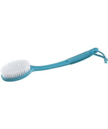 Freeman Gentle Bristle Bath Brush - Soft & Stiff Shower Bristles - Long Rubber Handle - Exfoliates Skin for Back & Body - Stimulates Blood Circulation - 1 Count - Buy Online on GoSupps.com
