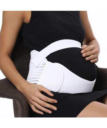 FITTOO Maternity Support Belt - Pregnancy Belly Back Brace - White, Size Medium - Buy Online on GoSupps.com