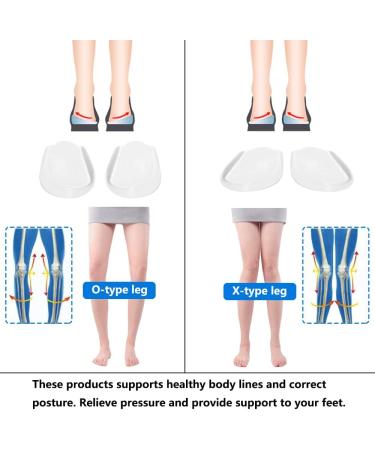 Medial & Lateral Heel Wedge Silicone Insoles for Supination & Pronation - Gel Adhesive Shoe Inserts for Foot Alignment & Pain Relief (S Size 3 Pairs - Buy Online on GoSupps.com