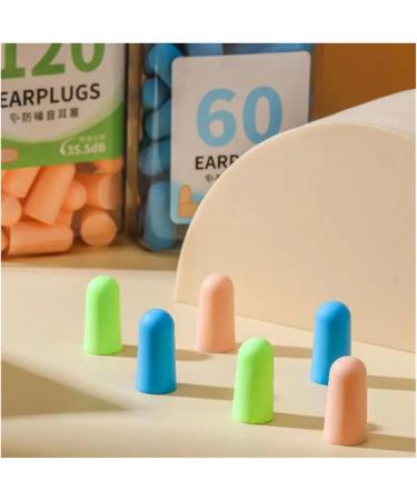 Memory Foam Ear Plugs - Noise Reduction Accessories for Comfortable Sleep | 60pcs Green - Buy Online on GoSupps.com