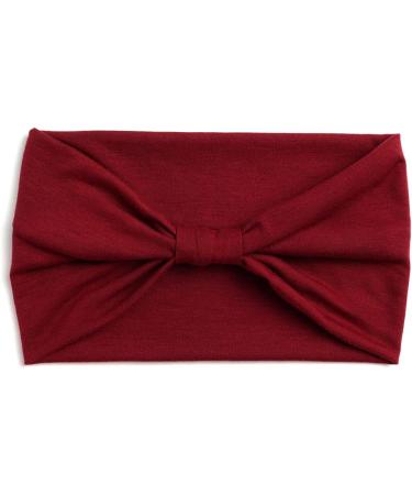 scicent Head Bands Adult Women Head Scarfs Elastic Soft Solid Colour Headband Yoga Sport Hairbands Headbands for Women's Hair Claret - 3504 - Buy Online on GoSupps.com