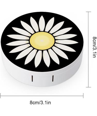 Daisy Floral Contact Lens Case - Portable Travel Lens Box with Mirror | Shop Internationally - Buy Online on GoSupps.com