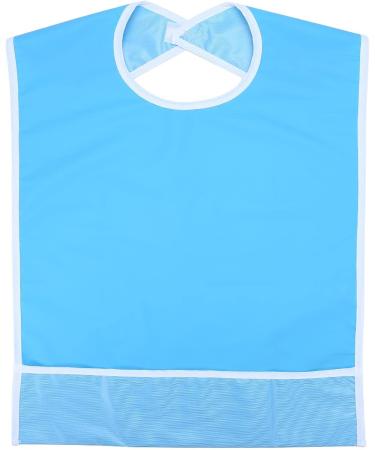 Adult Bibs Waterproof Adult Elder Mealtime Bib Clothes Clothing Protector Dining Aid a Perfect Item for the Adult and the Elder Who Lack Ability to Have Meal Reusable(Sky blue) - Buy Online on GoSupps.com