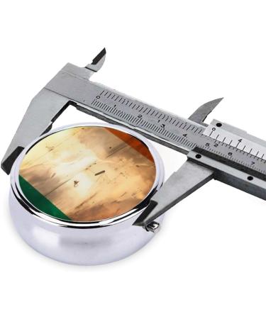 Buy Irish Flag Portable Metal Pill Box - Round Mini with 3 Compartments Travel-Friendly Design - Buy Online on GoSupps.com