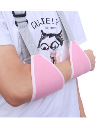 FRCOLOR Breathable Arm Sling for Shoulder Immobilization - Adjustable Support for Kids & Adults - Pink Shoulder Sling - Buy Online on GoSupps.com