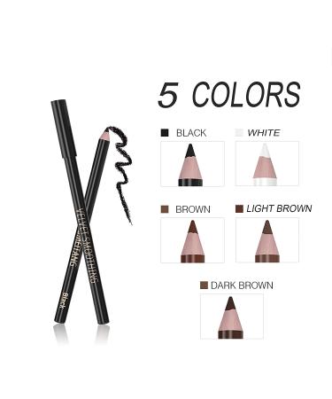 ZEVNI SUMEITANG 12 PCS Eyeliner Pencils Set - Highly-Pigmented Eye Liner & Eyebrow Pencil Kit for Women - 5 Colors Kit - Buy Online on GoSupps.com