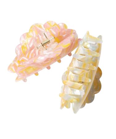 3-Pack Colorful Acrylic Hair Claw Clips for Women - Medium Hair Crab Clamp (Color A) - Buy Online on GoSupps.com