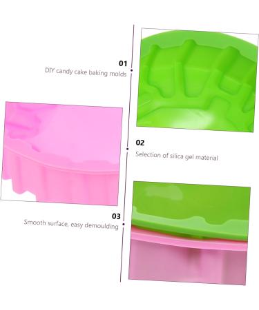 IMIKEYA Birthday Cake Mold 2pcs Happy Birthday Baking Pan Non Stick Baking Tools Silica Gel Silicone Molds 19X19CM Assorted Color - Buy Online on GoSupps.com