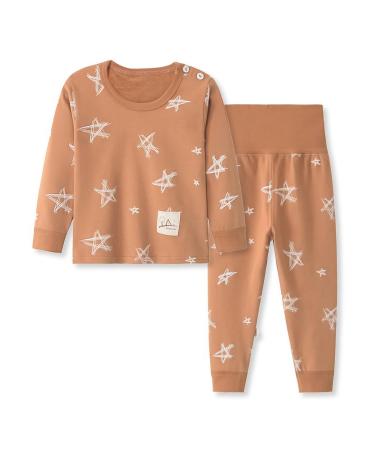 YANWANG 100% Cotton Baby Boys Girls Pajamas Set Long Sleeve Sleepwear(6M-5Years) 6-12 Months Pattern 6