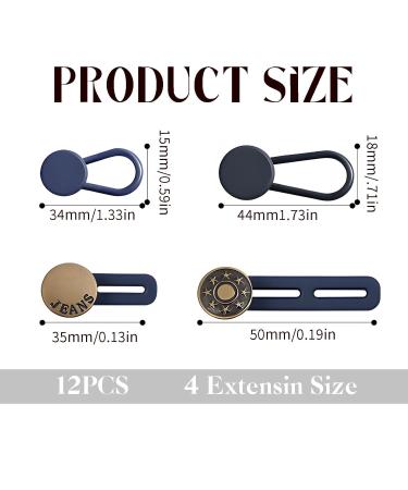 SULIVES 12 Pcs Button Extender for Trousers - Adjustable Waist Extender for Men and Women - Eco-Friendly and Stylish Trouser Waist Extender Set - Buy Online on GoSupps.com