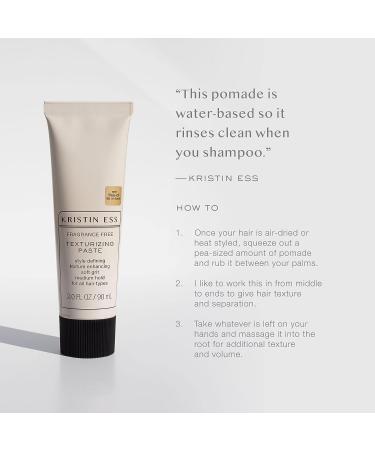 Kristin Ess Texturizing Paste 3 oz - Vegan Styling Pomade for Men & Women - Soft Grit, Medium Hold - Fragrance-Free Hair Product - Buy Online on GoSupps.com