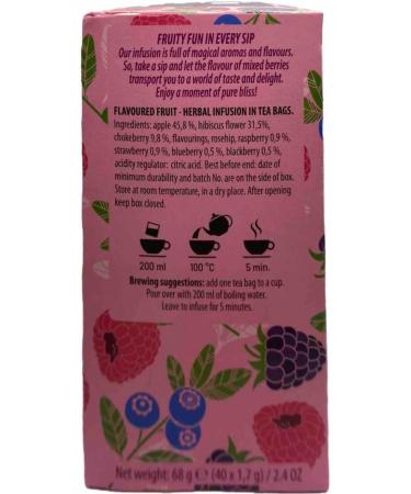 Loyd Tea 40 Teabag X4 Mixed Berries Flavour 160 Total Fruit Tea Drink Home Office Work - Buy Online on GoSupps.com