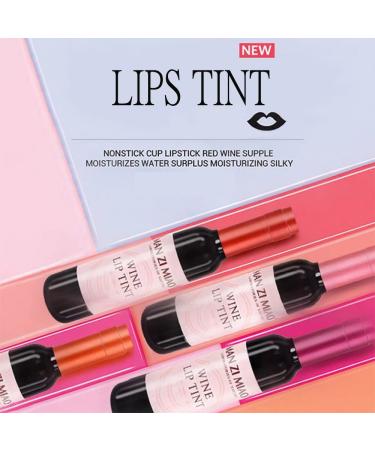 6 Colors Wine Lipstick Matte Long Lasting Waterproof Lip Tint Set - Valentine's Day Gift for Women & Girlfriends - Buy Online on GoSupps.com
