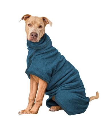 Pettom dog badema microfiber bathrobe dog quick -drying dog wadema for medium -sized and large dogs (XL green) L dark blue - Buy Online on GoSupps.com