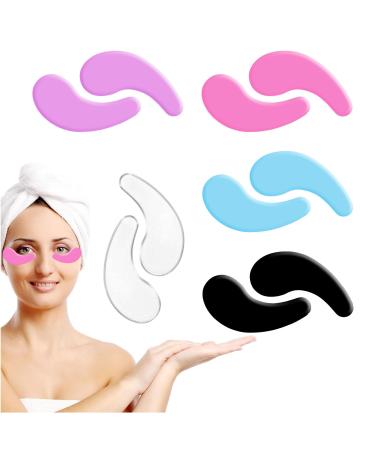 5 Pairs Under Eye Patches - Silicone Reusable Eye Patches Reduce Wrinkles and Fine Lines Pair With Metal Eye Cream Applicator Under Eye Mask for Skin Care Effect to Reduce Wrinkles Fine Lines