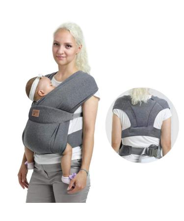vrbabies Baby Wraps Carrier Sling Baby Carrier for Newborns and Toddlers Skin-Friendly and Soft Front Baby Carrier Wrap Perfect Baby Gifts(Dark Grey)