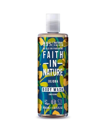 Faith In Nature Natural Jojoba Body Wash Enriching Vegan & Cruelty Free No SLS or Parabens 400ml Jojoba 400 ml (Pack of 1)