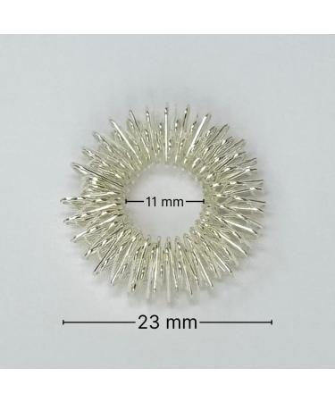 Buy ATC Acupressure Finger Massage Rings in Gold & Silver - Spring Steel Relaxation for Fingers & Toes - Buy Online on GoSupps.com