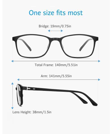 Barri Blue Light Blocking Glasses | UV Protection & Anti-Eyestrain | Transparent Lens for Men & Women | Classic Black - Buy Online on GoSupps.com