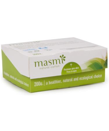 Buy 3 x 200 Masmi Certified Organic Cotton Buds - Biodegradable with Compressed Paper Stick | Eco-Friendly & International Shipping - Buy Online on GoSupps.com