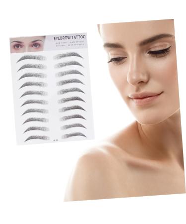 NOLITOY 2pcs 3d Eyebrow Stickers Makeup Eyebrow Tattoos Hair Kit Imitation Eyebrow Set Miss Eyebrow Trimming