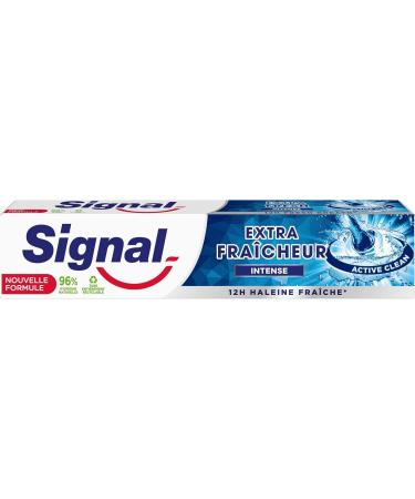 SIGNAL - Extra Intense Freshness Toothpaste - 12 hours of fresh breath - Extra long lasting - 96% natural ingredients (pack of 6x75ml) - Buy Online on GoSupps.com