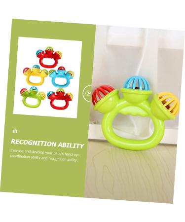 Abaodam 20 STK Hand Bell Toy for Toddlers | Soft Bite Soothing Toy | Safe & Fun Hand Crank Bell - Buy Online on GoSupps.com