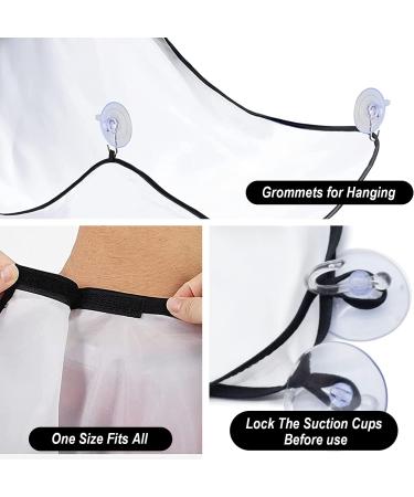 CHEDODU Waterproof Beard Apron Cape Grooming Set with 4 Suction Cups - Ideal Gift for Him on Father's Day, Anniversary, or Christmas - White - Buy Online on GoSupps.com
