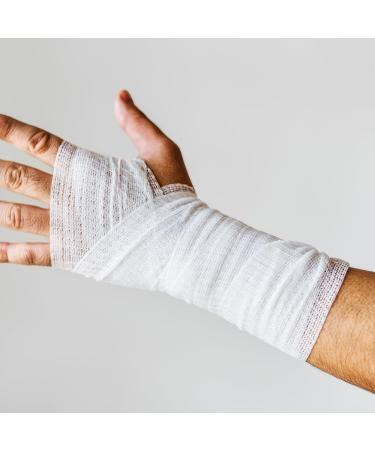 Gauze Bandage Rolls 10cm x 4.5m - Conforming Stretch Soft Gauze for Wound Dressing - 12 Rolls - Buy Online on GoSupps.com