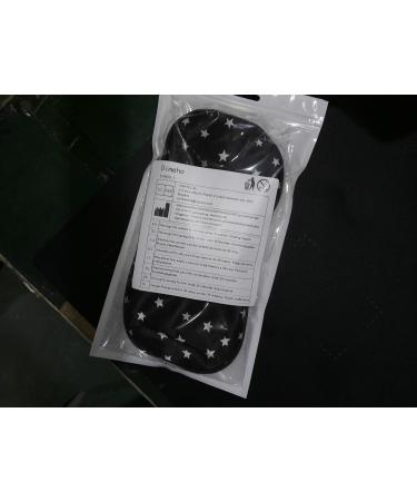Stars Silk Sleep Mask - Black Starry Sky Eye Cover with Adjustable Strap & Earplugs | Soft Lightweight Blackout Sleeping Aid for Men & Women - Buy Online on GoSupps.com