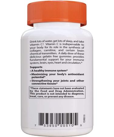 Doctor's Best Vitamin C Gummies - 250 mg Orange Bliss, 120 Count for Immune Support - Buy Online on GoSupps.com