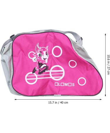 HEALLILY Skating Shoes Bag - Adjustable Shoulder Strap Inline Roller Skate Storage Bag for Kids and Adults (Red/Pink) - Buy Online on GoSupps.com