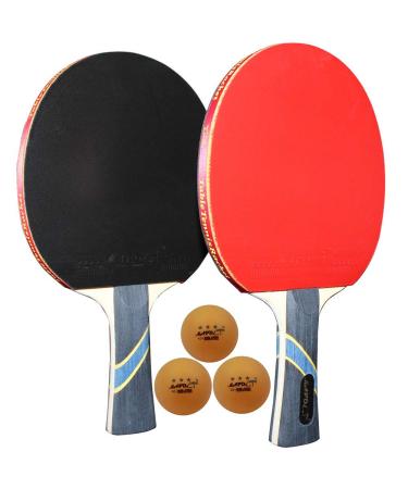 MAPOL 2 Pack of 4 Star Professional Ping Pong Paddle Advanced Training Table Tennis Racket with Carry Case