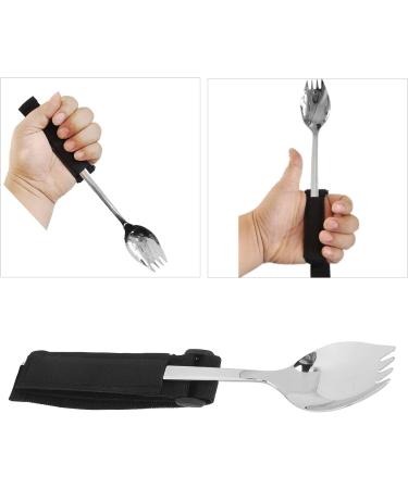 Adjustable Weighted Fork Spoon Set with Strap | Stainless Steel Adaptive Cutlery for Arthritis & Hand Tremors - Buy Online on GoSupps.com