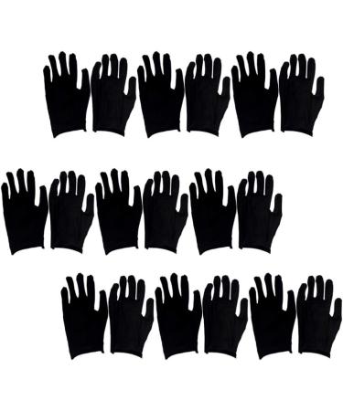 Buy Milists 12 Pairs Black Cotton Gloves for Cosmetic Moisturizing & Jewelry Inspection - Size L (Thin) - International Shipping Available - Buy Online on GoSupps.com