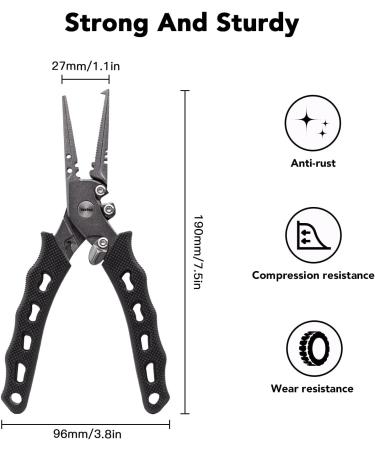 YeaSee Fishing Pliers & Fish Lip Gripper Set | Saltwater Resistant Tools with Rubber Handle, Line Cutter, Hook Remover & Sheath | Ideal Ice Fishing Gear & Gift for Men - Buy Online on GoSupps.com