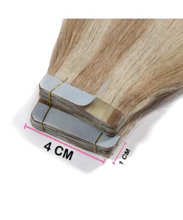 SEGO Tape Extensions | 100% Remy Hair | 20 Pieces + 10 Free Tapes | Honeyblond #18P613 | 12 (30cm) | Hair Extension Adhesive - Buy Online on GoSupps.com