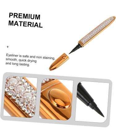 FOMIYES 3pcs Self Adhesive Mascara Liquid Eyeliner Makeup Black Self-adhesive Eye Liner Cosmetics Make up 1 count (Pack of 1) Goldenx3pcs - Buy Online on GoSupps.com