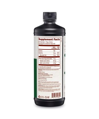 Nutiva Organic MCT Oil from Coconut - Unflavored 32 fl oz (946 ml) - Premium Energy Booster - Buy Online on GoSupps.com
