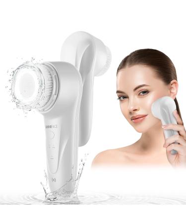 BONNIEFACE Auto Cleansing IPX7 Waterproof Sonic Facial Cleansing Brush for Effortless Facial Deep Cleansing, Super Advanced Wireless-Charging and Long-Lasting Battery Electric Face Cleansing Brush