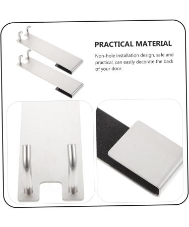 UKCOCO Clothes Rack 6 Pcs No Punching Hook Storage Hooks Kitchen Door Hanger Over Hanging Hook Glass Door Cabinet Door 18X4.2CMx3pcs Silver2x3pcs - Buy Online on GoSupps.com