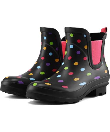 K KomForme Women's Waterproof Short Rain Boots - Size 7-7.5 | Anti-Slip Outdoor Garden Work Shoes in Colorful Design - Buy Online on GoSupps.com