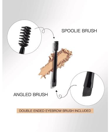 AMIIR 5 Colors Eyebrow Powder Compact - Tinted Dye & Sculpt Kit with Double-Ended Brush | International Shipping Available - Buy Online on GoSupps.com
