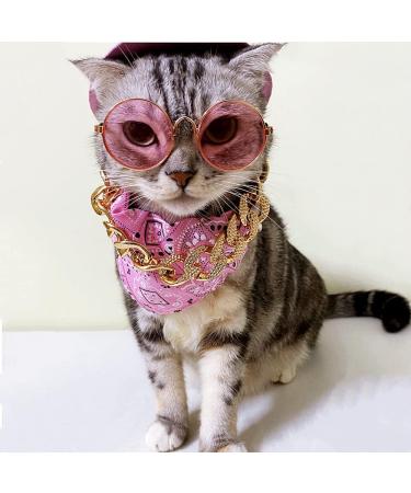 4 PCS Pink Cowgirl Hat Bandanna Sunglasses Hiphop Costume for Pet - Cowboy & Hippie Look - Buy Online on GoSupps.com